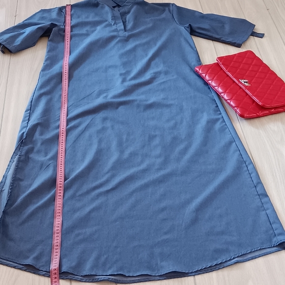 Women Loose Casual Plus Size Denim Dress - Picture 6 of 15